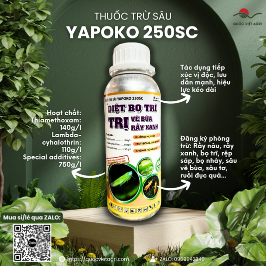 Thuốc trừ sâu YAPOKO 250SC (chai 240ml) - Trị bọ trĩ, vẽ bùa, rầy xanh