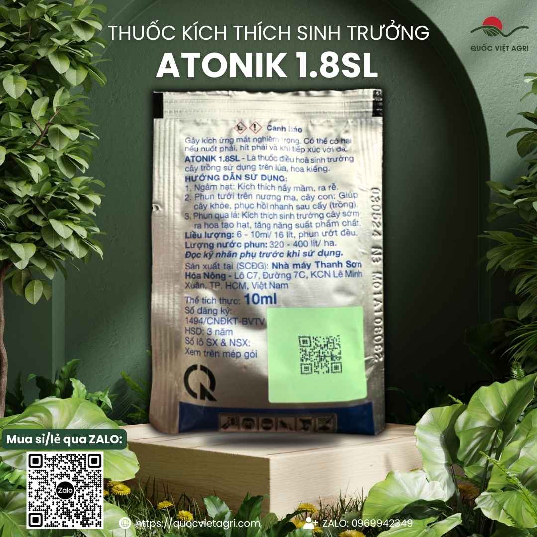 ATONIK 1.8SL (Gói 10ml) – Kích Thích Sinh Trưởng Cây Trồng Chính Hiệu Nhật Bản, Bung Chồi, Xanh Lá, Tăng Năng Suất