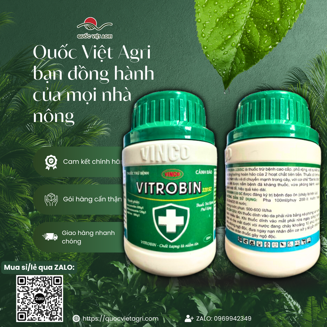 Thuốc trừ bệnh VITROBIN 320SC (chai 100ml) - Trừ bệnh thán thư, mốc sương, phấn trắng,