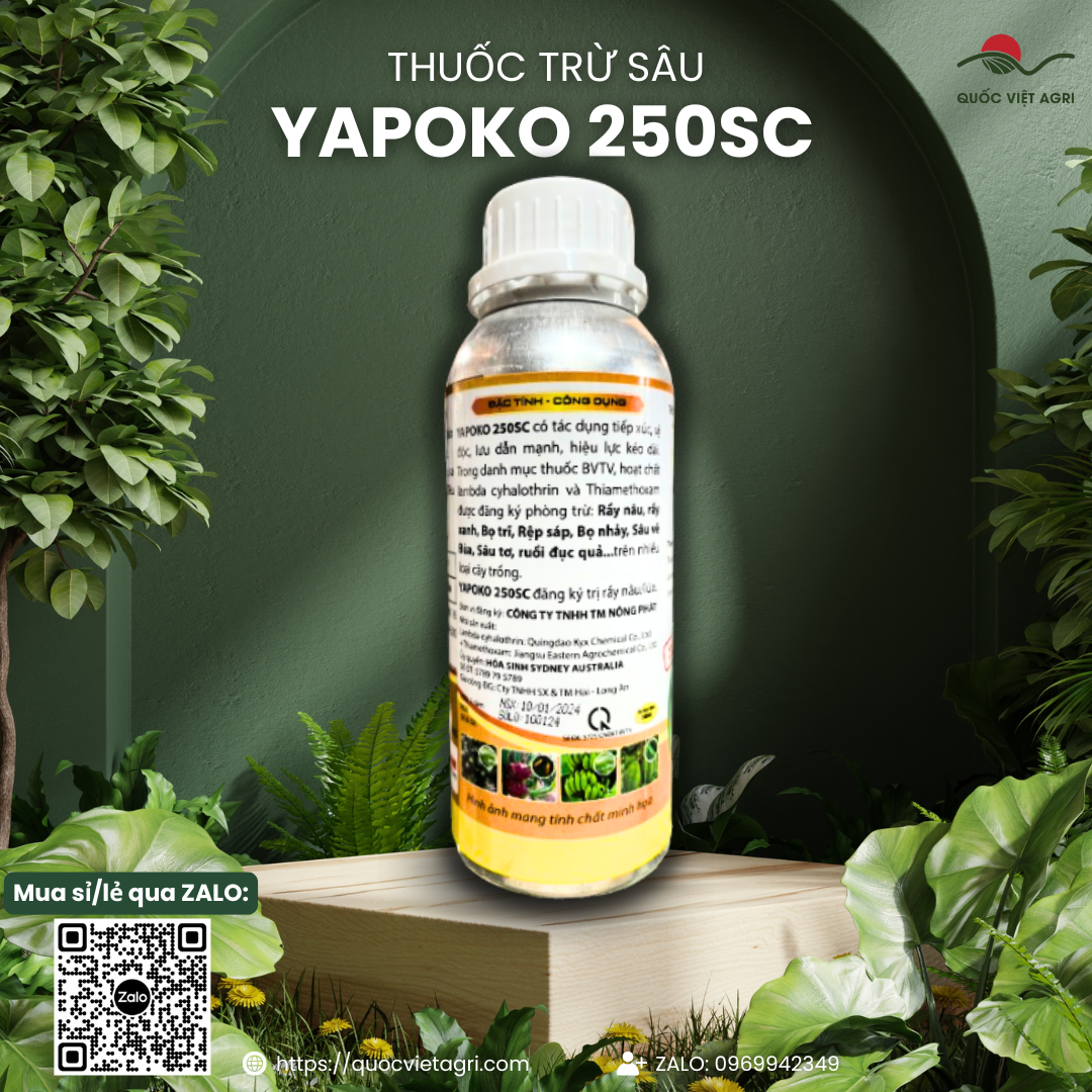 Thuốc trừ sâu YAPOKO 250SC (chai 240ml) - Trị bọ trĩ, vẽ bùa, rầy xanh