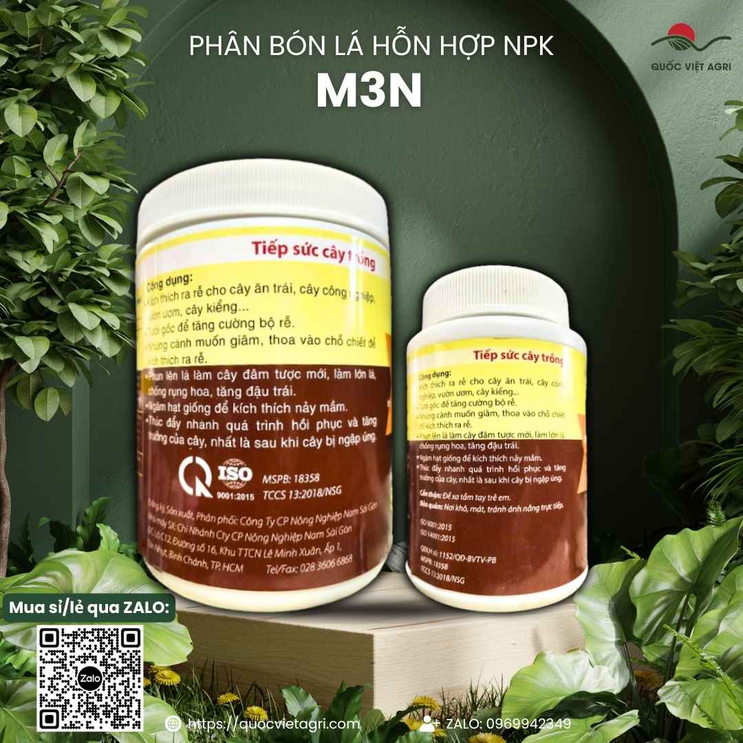 Mặt sau chai phân bón Kích Thích Ra Rễ Cực Mạnh 100g, chuyên dùng để giâm chiết cành, thay thế N3M.