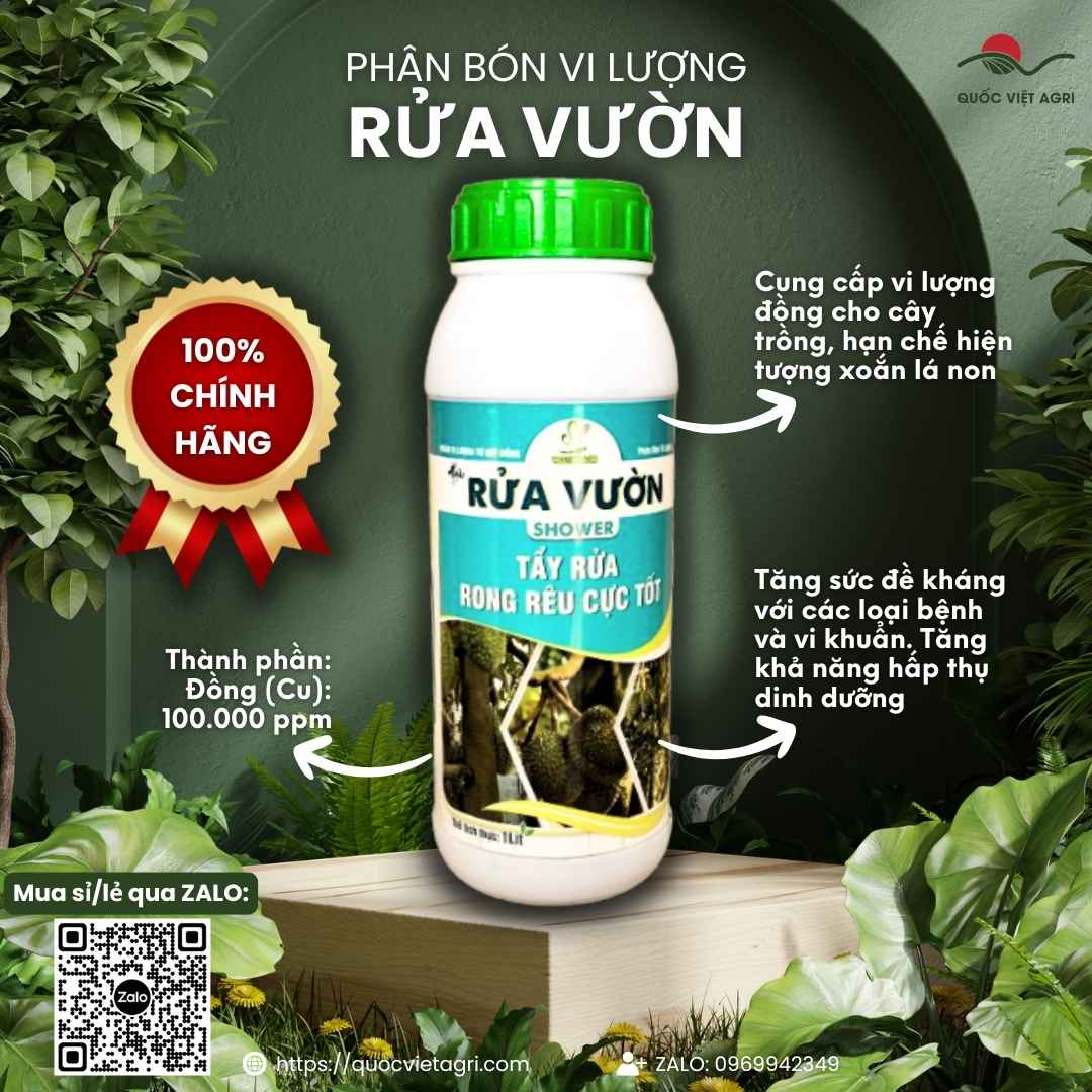 Chai Phân bón vi lượng Đồng RỬA VƯỜN dung tích 1 Lít.