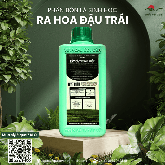 Chai RA HOA ĐẬU TRÁI All In One 500ml, giải pháp toàn diện tăng năng suất từ Quốc Việt Agri.