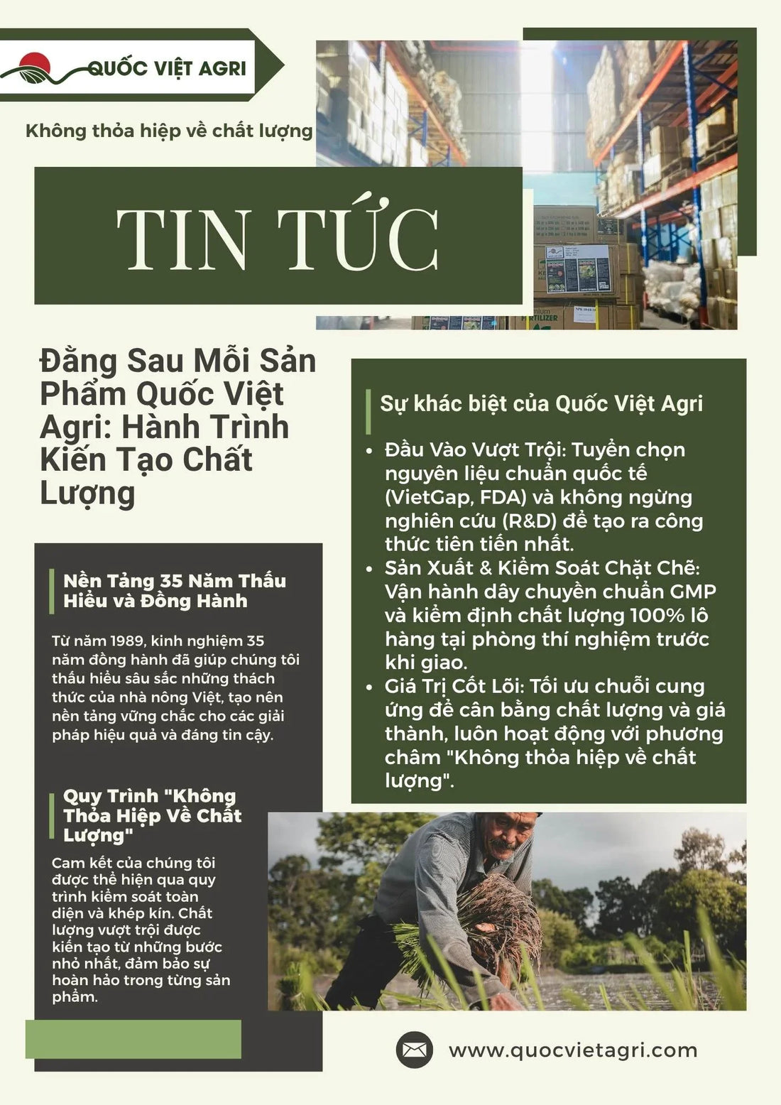 Đằng Sau Mỗi Sản Phẩm Quốc Việt Agri: Hành Trình Kiến Tạo Chất Lượng