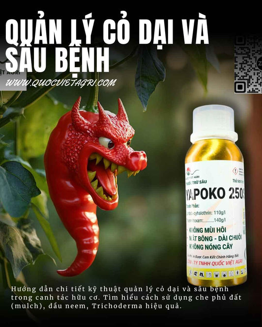 hình ảnh minh họa cho bài viết quản lý cỏ dại và sâu bệnh của quốc việt agri