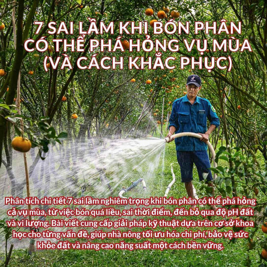 Bài viết về 7 sai lầm khi bón phân và cách khắc phục
