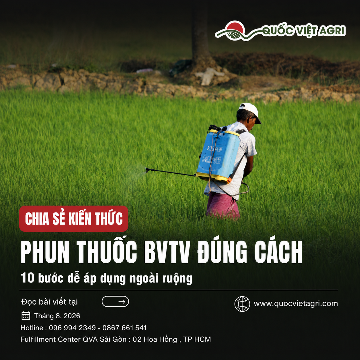 Cách phun thuốc BVTV đúng cách: an toàn – hiệu quả – chuẩn khoa học