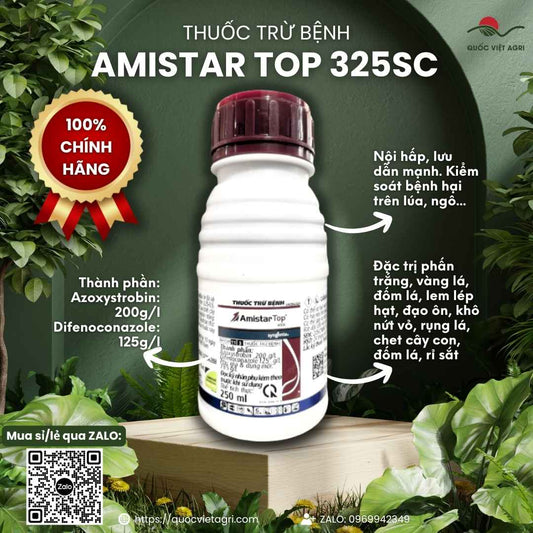 Chai thuốc trừ bệnh Amistar Top 325SC 250ml Syngenta — đặc trị đạo ôn, lem lép hạt