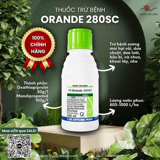 Thuốc trừ bệnh Orande 280SC (Syngenta) — Oxathiapiprolin + Mandipropamid, đặc trị sương mai, mốc sương kháng thuốc