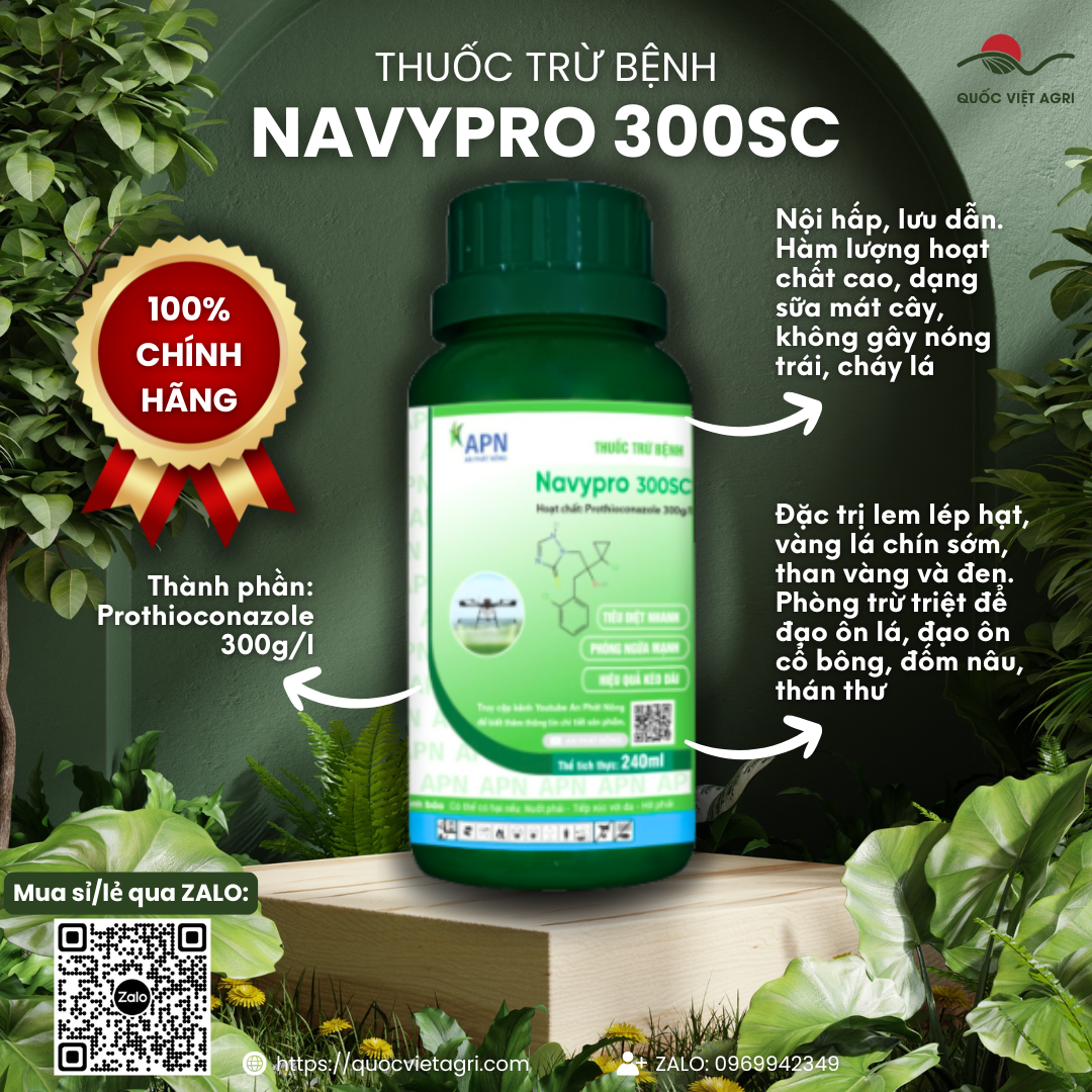 Chai thuốc trừ bệnh NAVYPRO 300SC dung tích 240ml, thương hiệu An Phát Nông.