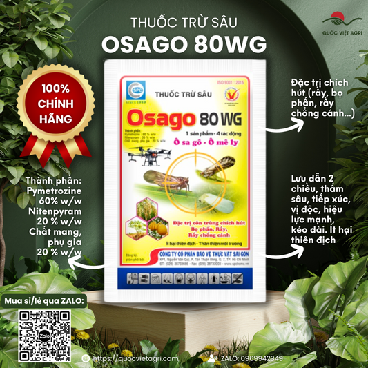 Thuốc Trừ Sâu OSAGO 80WG (20g) – Đặc Trị Bọ Phấn, Rầy Nâu, Rầy Chổng Cánh, Hiệu Quả Cao