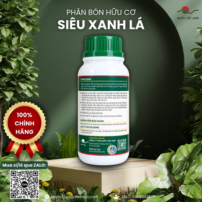 Phân Bón Hữu Cơ QVA Siêu Xanh Lá Magie (500ml) – Khắc Phục Vàng Lá