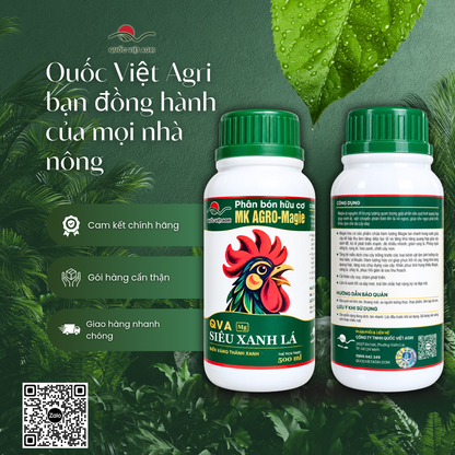 Phân Bón Hữu Cơ QVA Siêu Xanh Lá Magie (500ml) – Khắc Phục Vàng Lá