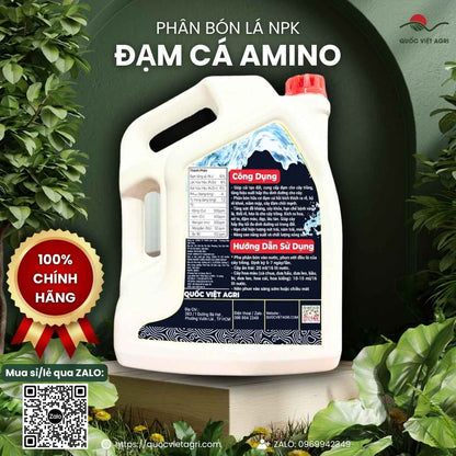 Phân Bón ĐẠM CÁ SIÊU AMINO Vi Sinh (5 Lít) | Cô Đặc, Bung Đọt, Kích Rễ