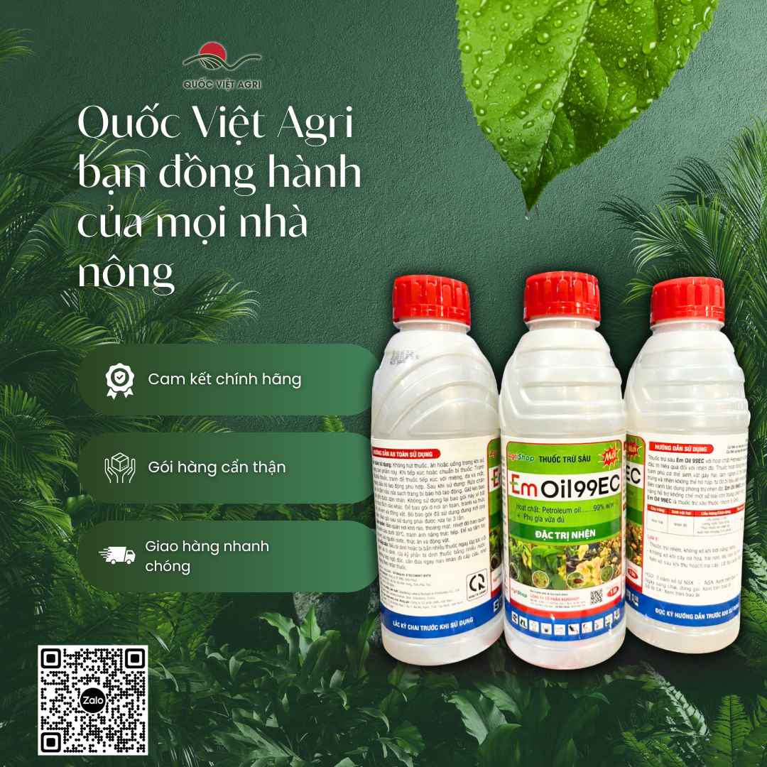 EM Oil 99EC 1 lít – thông tin trên nhãn sản phẩm
