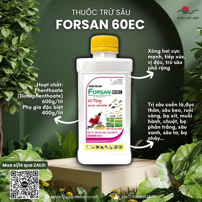 Thuốc trừ sâu FORSAN 60EC (chai 400ml) - Dimephenthoate 600g/l