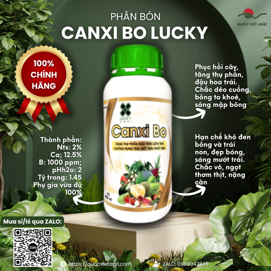 Chai phân bón lá Canxi Bo dung tích 500ml, nhãn mác rõ ràng, chuyên nghiệp.