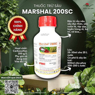 Thuốc Trừ Sâu MARSHAL 200SC (500ml) – Carbosulfan 200g/L Trừ Sâu, Rầy