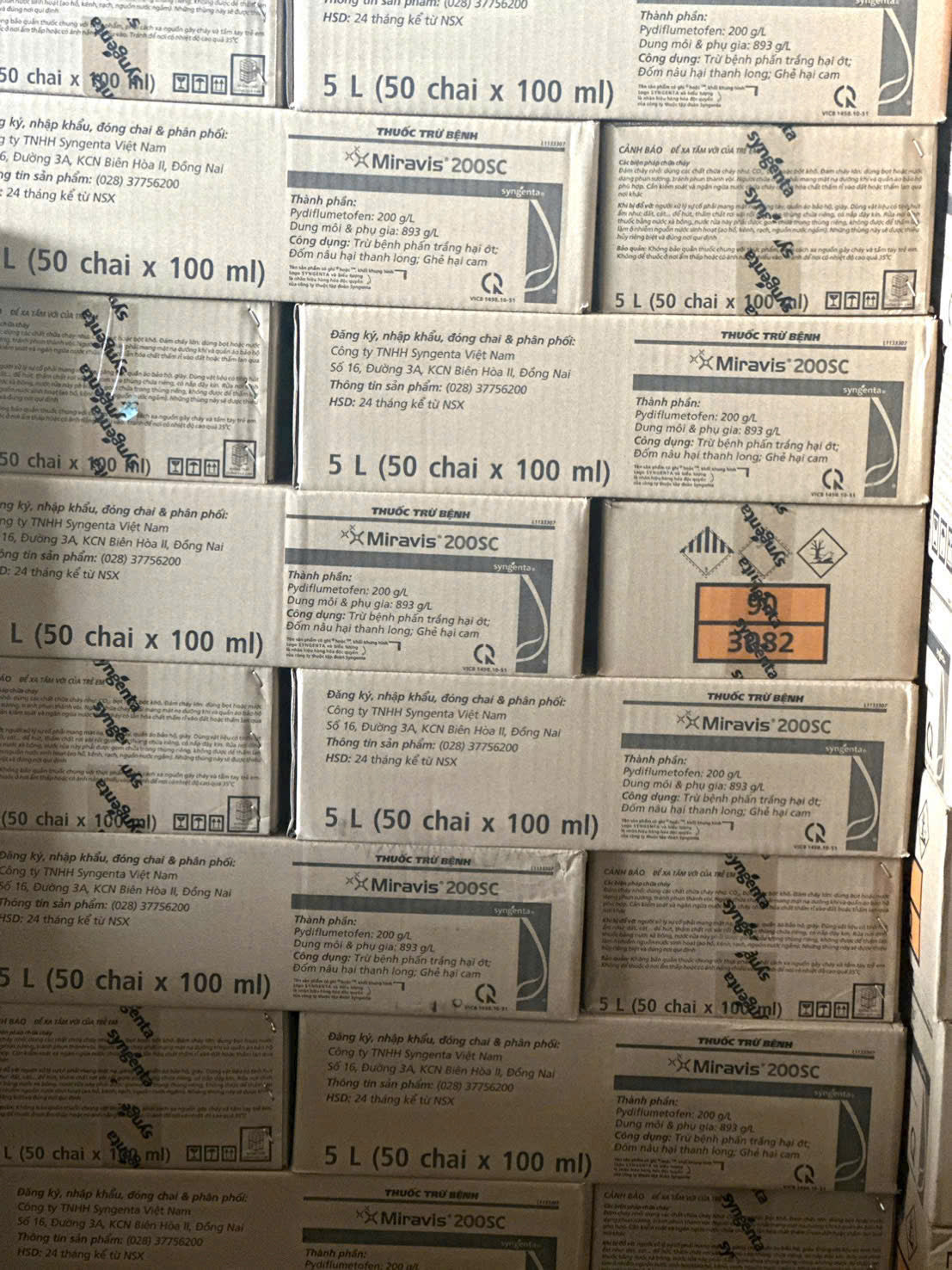 Thùng Miravis 200SC (Pydiflumetofen) — phấn trắng ớt, đốm nâu thanh long | Syngenta