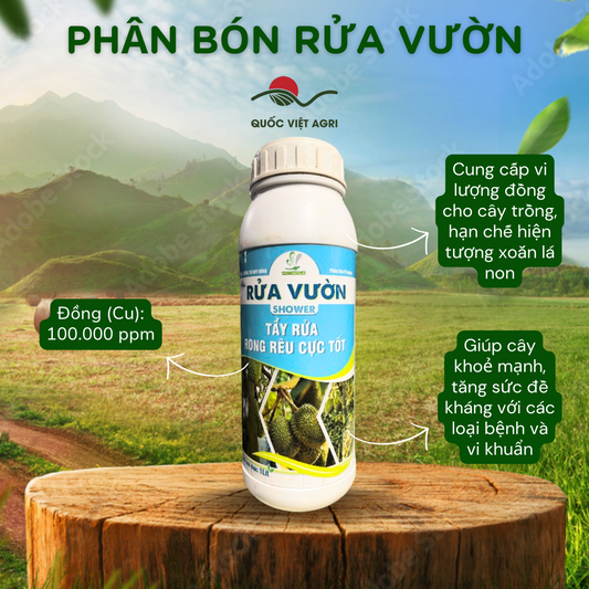 Chai Phân bón vi lượng Đồng RỬA VƯỜN dung tích 1 Lít.