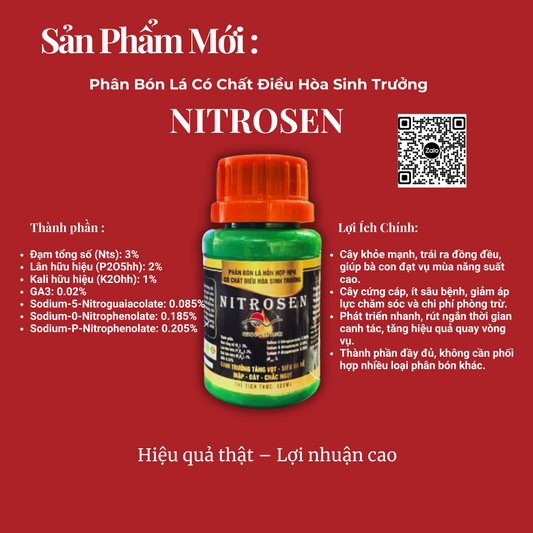 Phân bón lá Nitrosen NPK chất điều hòa sinh trưởng Quốc Việt Agri