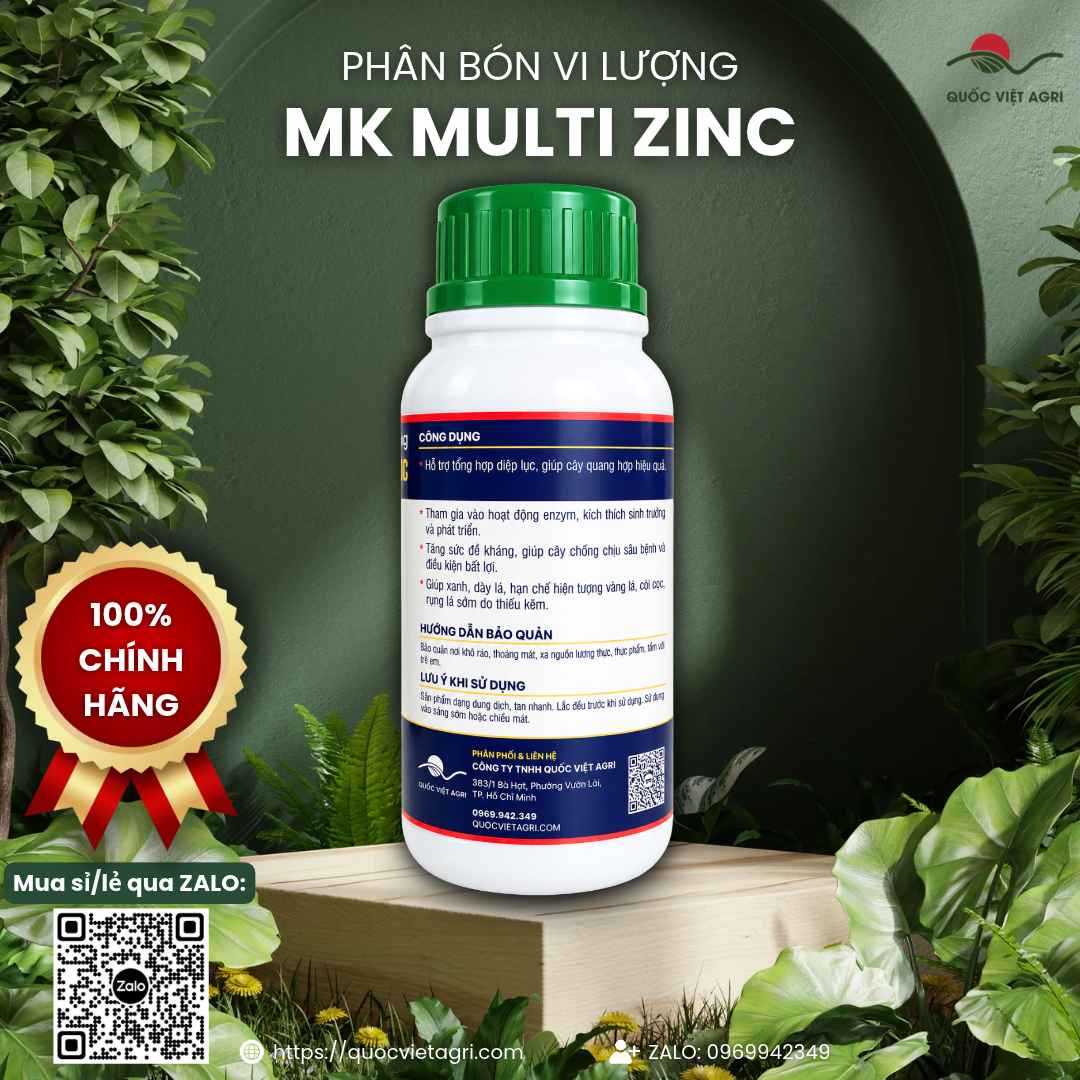 Phân Bón Vi Lượng QVA Siêu Khỏe Đọt Zn (500ml) – Bổ Sung Kẽm