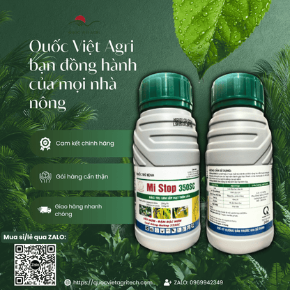 Hình ảnh trước và sau sản phẩm MI STOP 350SC, rõ ràng và chi tiết.