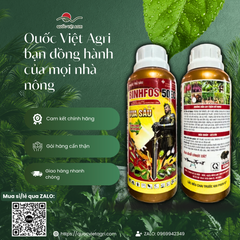 Hình ảnh hai mặt (trước và sau) của chai thuốc trừ sâu BINHFOS 50EC 450ml, đầy đủ nhãn mác và thông tin sản phẩm.