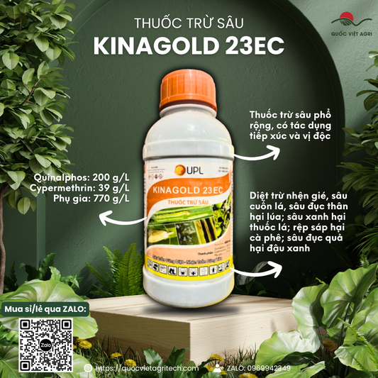 KINAGOLD 23EC (Chai 450ml) - Thuốc Trừ Sâu, Nhện Gié, Sâu Đục Thân, Rệp Sáp - Quốc Việt Agri