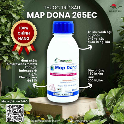 Thuốc Trừ Sâu MAP DONA 265EC (Chai 250ml) - Đặc Trị Sâu Cuốn Lá, Sâu Xanh Kháng Thuốc