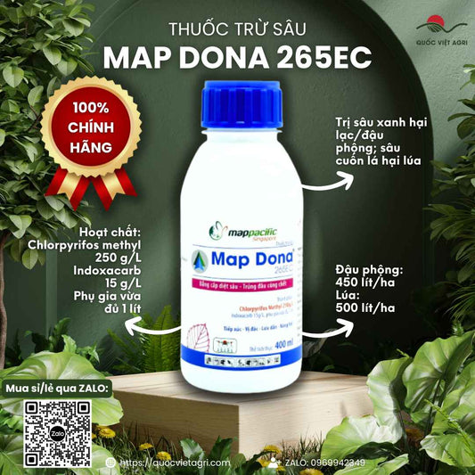 Thuốc Trừ Sâu MAP DONA 265EC (Chai 250ml) - Đặc Trị Sâu Cuốn Lá, Sâu Xanh Kháng Thuốc