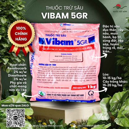 Vibam 5GR 1kg chứa Fenobucarb 2% và Dimethoate 3% – hình ảnh sản phẩm
