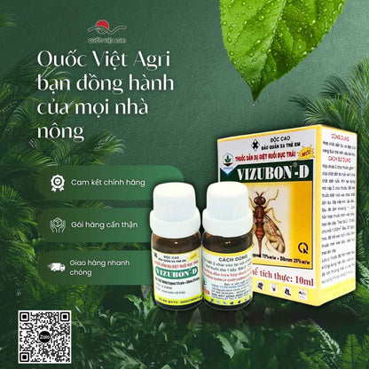 Thuốc dẫn dụ diệt ruồi đục trái VIZUBON-D hộp 10ml – Vipesco – phân phối chính hãng bởi Quốc Việt Agri