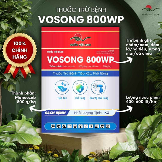 Thuốc Trừ Bệnh MANCOZEB MAN XANH (1kg) | VOSONG 800WP Trị Sương Mai, Thán Thư