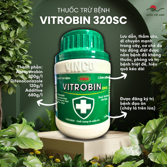 Thuốc trừ bệnh VITROBIN 320SC (chai 100ml) - Trừ bệnh thán thư, mốc sương, phấn trắng,