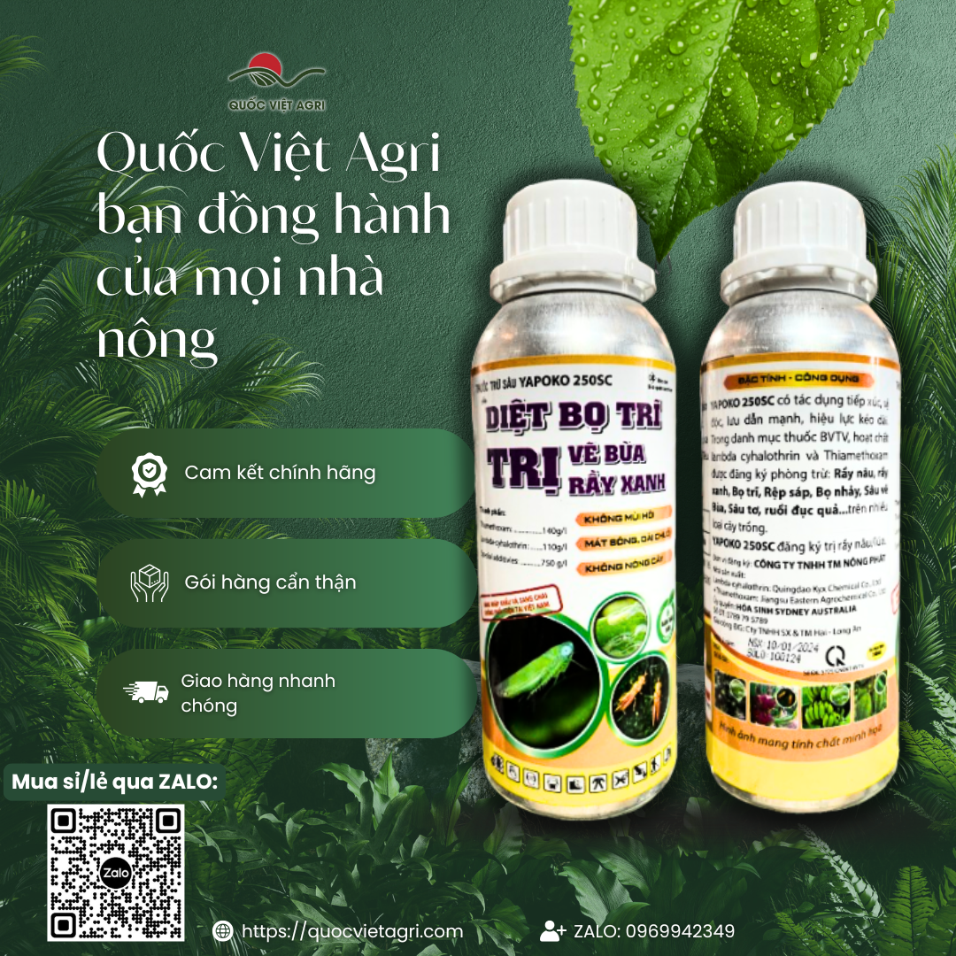 Thuốc trừ sâu YAPOKO 250SC (chai 240ml) - Trị bọ trĩ, vẽ bùa, rầy xanh