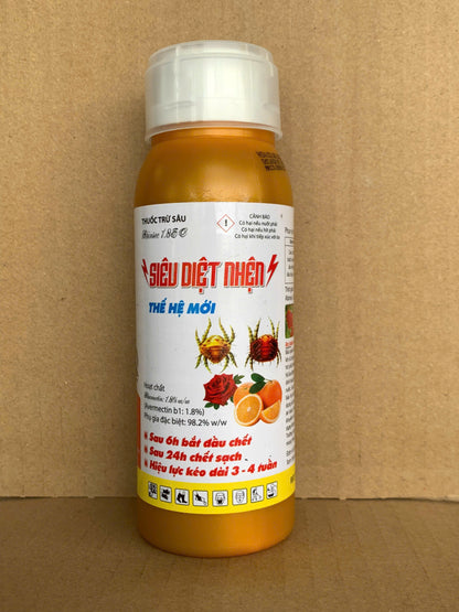 Mặt trước chai ABINSEC 1.8EC 240ml chứa Abamectin 1,8% w/w.