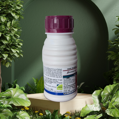 Amistar Top 325SC 250 ml, góc chụp nhãn trước trên nền xanh Quốc Việt Agri