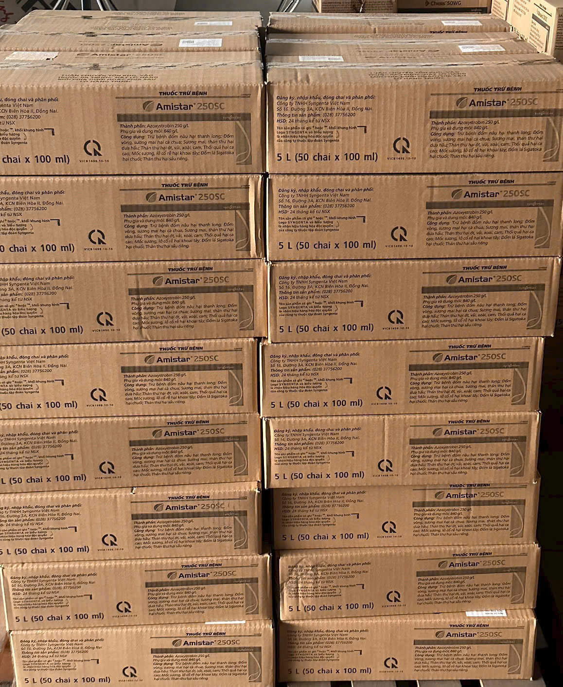 Thùng Amistar 250SC (Azoxystrobin) — trừ đốm nâu, sương mai, thán thư | Syngenta