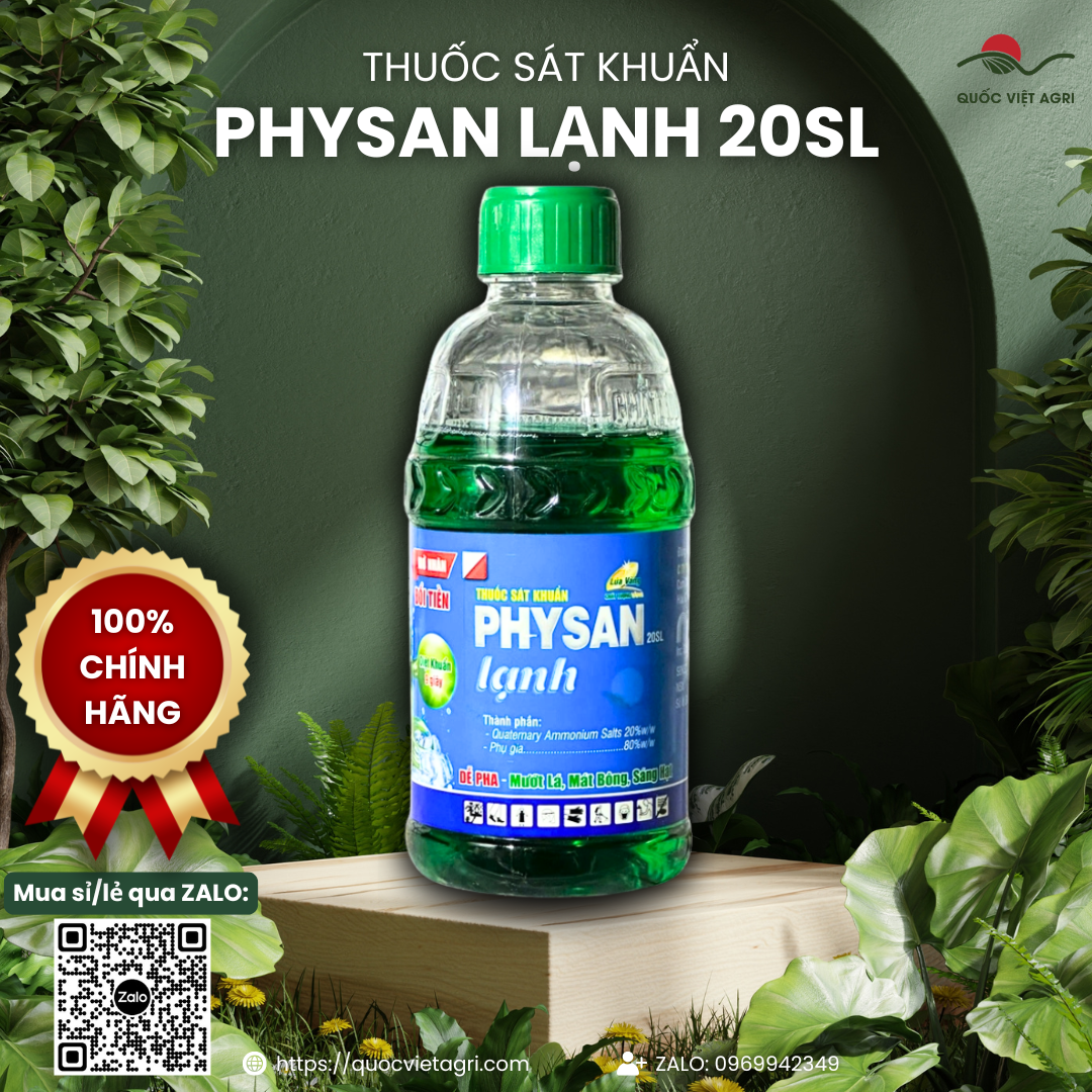 Physan 20SL – thành phần và đối tượng sử dụng trên lúa, cao su, phong lan