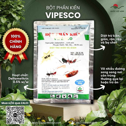 Bột phấn kiến Vipesco 50g chính hãng diệt tận ổ kiến gián.