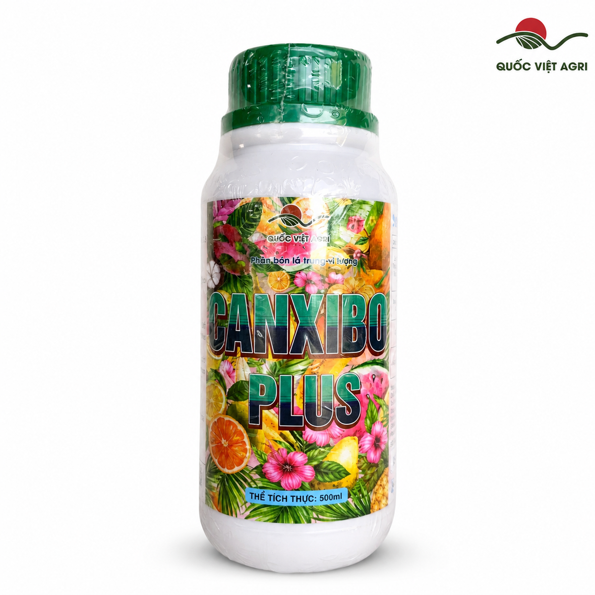 Chai CANXIBO PLUS 500ml Quốc Việt Agri, phân bón lá Canxi 10% và Bo 11.000ppm.