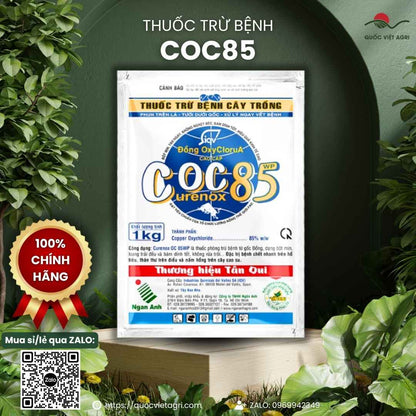Gói thuốc trừ bệnh COC 85 WP 1kg gốc đồng Copper Oxychloride 85% chính hãng tại Quốc Việt Agri