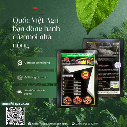 hai mặt sản phẩm combi plus phân bón lá vi lượng của quốc việt agri