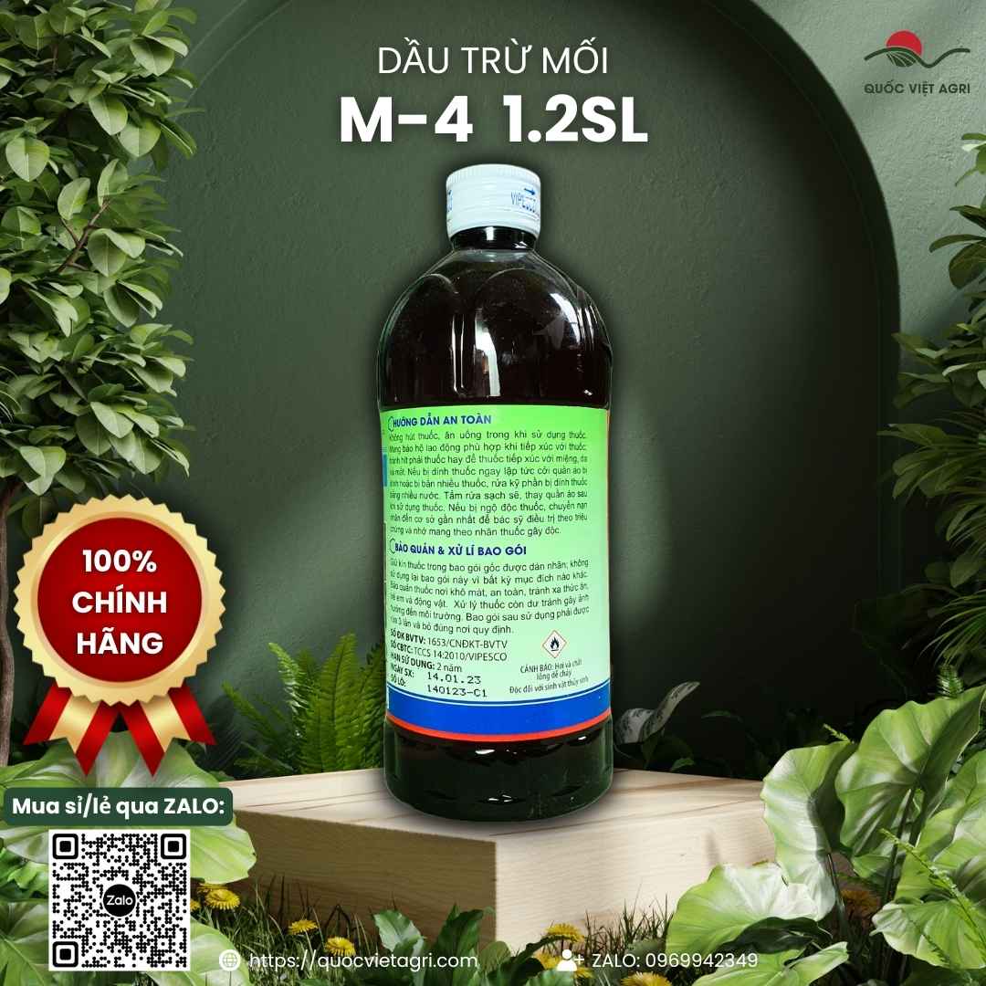 Chai dầu trừ mối M-4 1.2SL 480ml VIPESCO – phòng và diệt mối hiệu quả