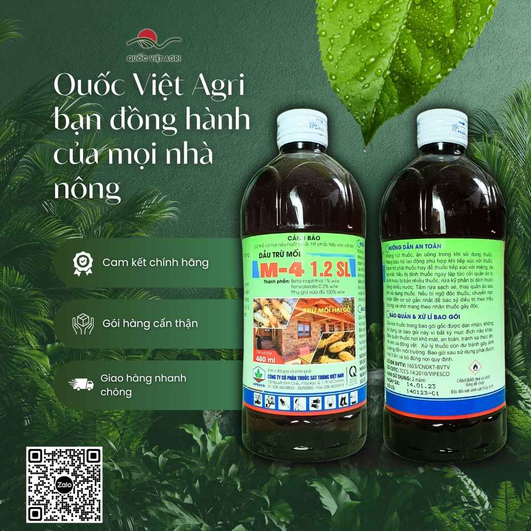 M-4 1.2SL – bảo vệ gốc cây và công trình khỏi mối gây hại