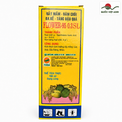 FLOWER 95 F95 100ml – α-NAA 3g/L, cây trồng và thông tin nhà sản xuất TOBA
