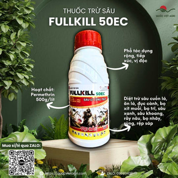 Thuốc Trừ Sâu FULLKILL 50EC (450ml) | Permethrin 50%, Hạ Gục Sâu Rầy Nhanh | Quốc Việt Agri