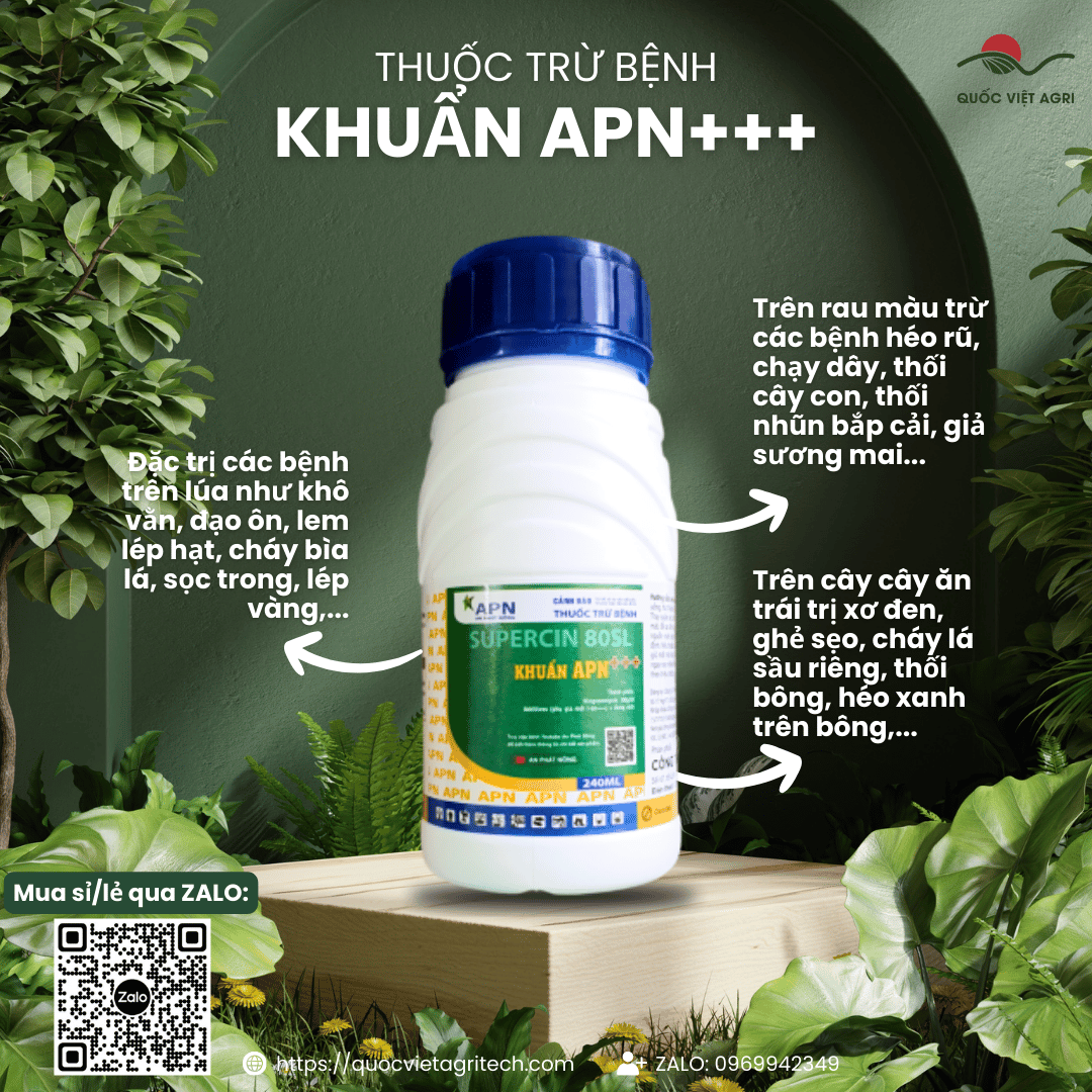 Thuốc trừ bệnh KHUẨN APN +++ (chai 240ml) - Diện mạo mới, Chính hãng An Phát Nông