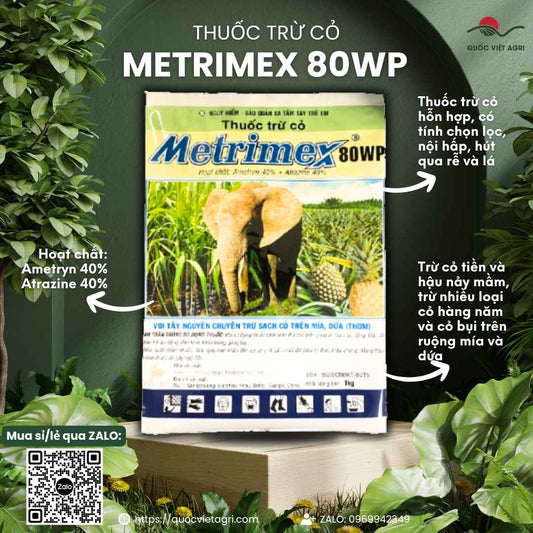 mặt trước sản phẩm metrimex 80wp 1kg của việt thắng group phân phối bởi quốc việt agri